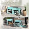 39" Portable Soft 2 Sided Pet Cat Carrier with Divider, Two Compartment, Soft Cushions, & Storage Bag, Green