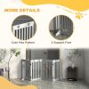 80" Extra Wide Freestanding Pet Gate with Support Feet, Light Grey