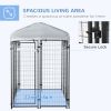Outdoor Dog Kennel with Waterproof UV-Resistant Cover, 6 x 4 x 6 ft