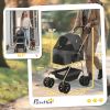 3-in-1 Pet Stroller with Detachable Carrier – Foldable Dog Stroller, Gray