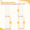 59" Extra Tall Pet Gate, 30"-41" Dog Gate with Cat Door, 1.4" Narrow Gap, 2.8" and 5.5" Extension, for Doorway, Hallway