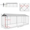 Outdoor Dog Kennel Run 19.7x7.5x7.5 with Waterproof UV Resistant Cover for All Sizes