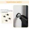 29.5"-40.6" Metal Pet Gate, Dog Gate with Auto Closing Door, Double Locking, for Doorways, Stairs, Hallways, Black