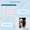 Plastic Dog House for Medium and Small Dogs, Water Resistant Puppy Shelter Indoor Outdoor with Door, Easy to Assemble, Blue