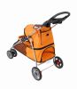 Pet Stroller Trolley with Double Cup Holder and Food Tray – Foldable & Shockproof