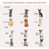 23.5"H Foldable Dog Gate with Door, 4 Panels Freestanding Pet Gate Barriers Indoor with Support Feet, Puppy Fence for Small Dogs, White