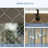 Large Outdoor Dog Kennel Playpen with Cover and Lockable Door