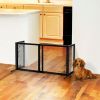 Richell Antique Bronze Small Freestanding Metal Mesh Pet Gate