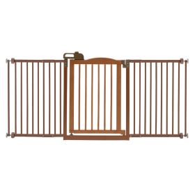 One-Touch Gate II Extension (Option: Touch Gate II Wide in Brown)