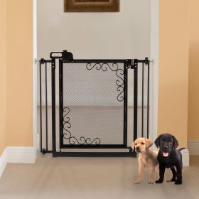 One-Touch Gate II Extension (Option: Touch Metal Mesh Pet Gate in Black)