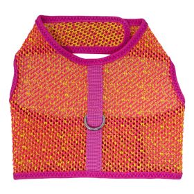 Active Mesh Dog Harness with Leash (Color: Pink & Yellow, size: X-Small)