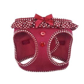 American River Choke Free Dog Harness Polka Dot Collection (Color: Wine Polka Dot, size: X-Small)