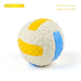 Squeaky Dog Toys; Natural Latex Rubber Dog Balls;  Soft ;  Bouncy & Durable for Small Medium Dogs Puppy Interactive Chew Sound Fetch Play (Color: Small latex volleyball)