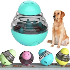 Tumbler Dog Leaky Dog Leaky Ball Bite-resistant Puzzle Training Dog Toy Pet Cat Toy Cat Feeder dog feeder (Color: Green)