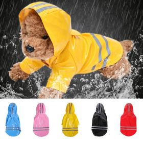 Waterproof Dog Raincoat with Reflective Strip – Breathable Outdoor Jacket (S-XL) (Color: Black, size: XL)