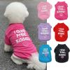 Summer Cotton Tank Top Pet Clothes for Dogs and Cats English Print Dog T-Shirt