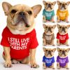 Starling Dog T-Shirt Round Collar Pet Clothing for English Bulldog Teddy Bear Style Dog Outfit