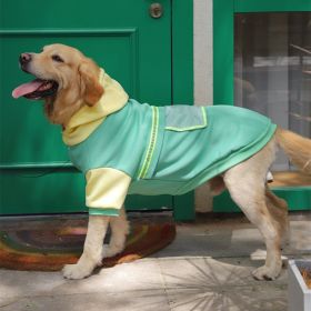 Autumn & Winter Big Dog Sweater – Golden Retriever & Labrador Clothing (Color: Two-color transparent pocket big dog sweater (green), size: 7XL)