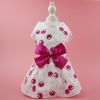 Floral Dog Dress with Bow Summer Skirt for Small and Medium Dogs