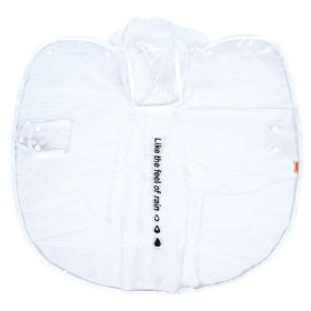 Dog Raincoat with Hood – Waterproof Pet Jacket with Plastic Cover (Color: White, size: 4XL)