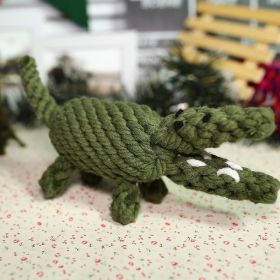 Natural Jute Dog Chewing Rope For Dental Tough With Cute Animals Fruit Eco-Friendly Knot (style: Crocodile)