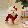 Christmas Dog Dress for Small Medium Dogs Winter New Year Non-Elastic Pet Apparel