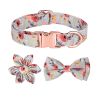 1pc Adjustable Soft Dog Collar With Print Flower Multicolor Cute Patterns