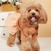 Solid Color Twist Knit Turtleneck Dog Sweater with Mesh Skirt – Small & Medium