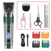 Dog Hair Clippers Set Low Noise Rechargeable Cordless For Dogs; Dog Grooming Clippers