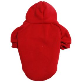 Warm Hoodie Sweatshirt for Dogs – Machine Washable (Color: Red, size: M)