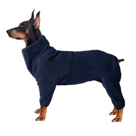 Warm Cotton Dog Coat/Sweater – Cold-Proof Winter Clothes for Medium & Large Dogs (Color: Navy Blue, size: XS)