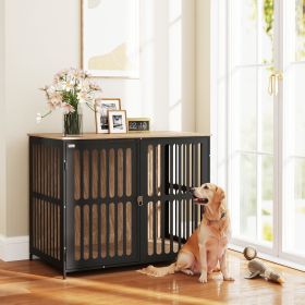 pet supplies gate (Color: Walnut)