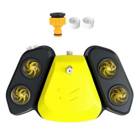 Dog Water Fountain, Outdoor Step-on Activated Sprinkler (Color: Yellow)