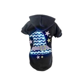 Pet Life LED Light Magical Hat Hooded Pet Sweater Costume (size: large)