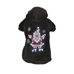 Pet Life LED Juggling Santa Hooded Pet Sweater Costume (size: Small - (FBP3BKSM))