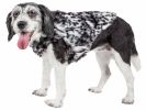 Pet Life Luxe “Paw Dropping” Gray-Scale Tiger Pattern Mink Fur Dog Coat Jacket
