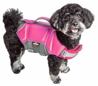 Helios Tidal Guard Reflective Dog Life Jacket Vest – Multi-Point Stitching (Color: Pink, size: medium)