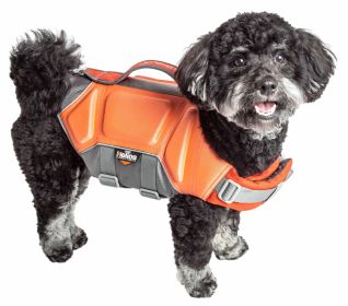 Helios Tidal Guard Reflective Dog Life Jacket Vest – Multi-Point Stitching (Color: Orange, size: medium)