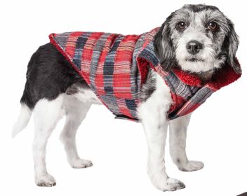 Pet Life “Scotty” Tartan Plaid Insulated Dog Coat Jacket (size: large)