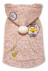 Touchdog Hippie Embellished Sleeveless Pompom Dog Hooded Sweater