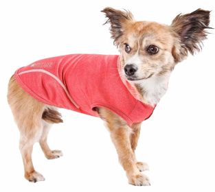 Pet Life Active Pull-Rover Premium 4-Way Stretch Two-Tone Performance Sleeveless Dog Hoodie Tank Top (Color: Red, size: medium)