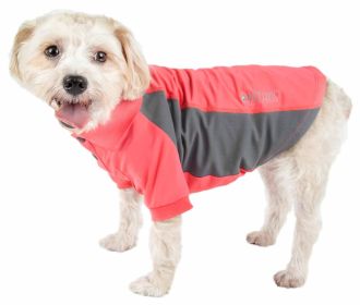 Pet Life Active Barko Pawlo Relax Stretch Wick Proof Performance Dog Polo T-Shirt (Color: Red, size: X-Large)