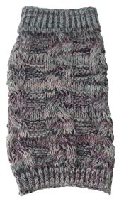 Royal Bark Heavy Cable Knit Designer Dog Sweater (size: large)
