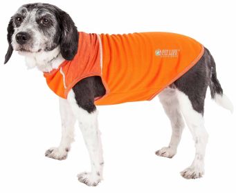 Pet Life Active Aero-Pawlse Quick Dry 4-Way Stretch Performance Dog Tank Top T-Shirt (Color: Orange, size: small)