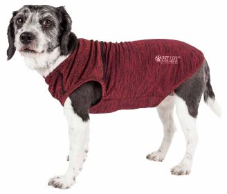 Pet Life Active Aero-Pawlse Quick Dry 4-Way Stretch Performance Dog Tank Top T-Shirt (Color: Red, size: X-Small)