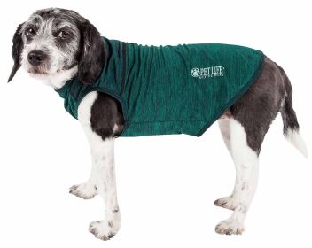 Pet Life Active Aero-Pawlse Quick Dry 4-Way Stretch Performance Dog Tank Top T-Shirt (Color: Green, size: small)