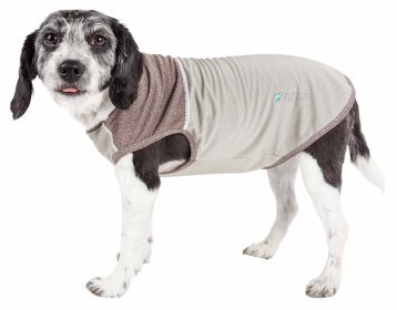 Pet Life Active Aero-Pawlse Quick Dry 4-Way Stretch Performance Dog Tank Top T-Shirt (Color: Brown, size: X-Large)