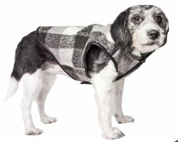 Pet Life “Black Boxer” Classical Plaid Insulated Dog Coat Jacket (size: small)