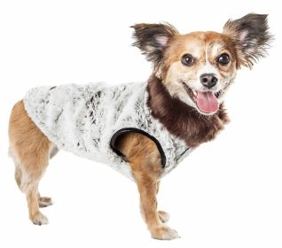 Pet Life Luxe “Purrlage” Designer Fur Dog Coat Jacket (size: large)