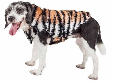 Pet Life Luxe “Tigerbone” Tiger Patterned Mink Fur Dog Coat Jacket (size: X-Small)